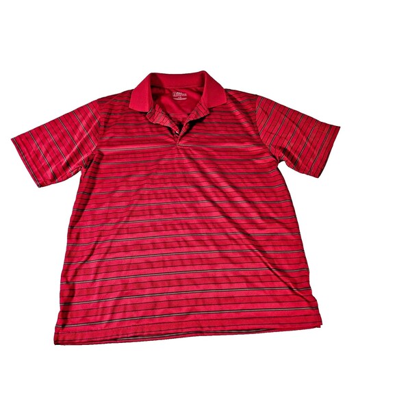 PGA TOUR Golf Men's Red Striped Short Sleeve Regular Polo Shirt Size Large - Picture 1 of 8
